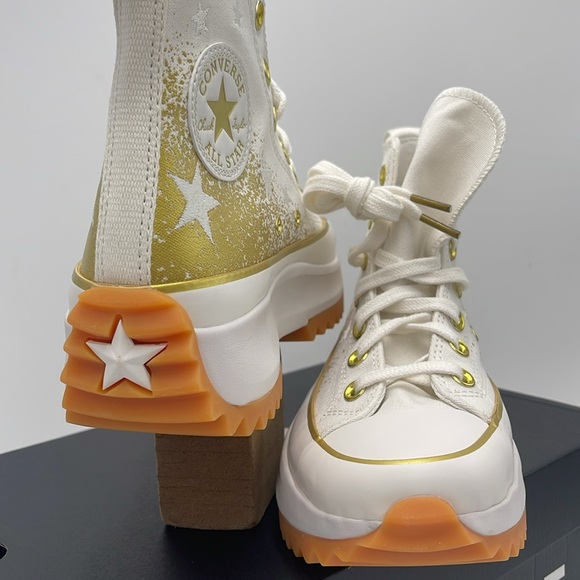 Converse WMNS RUN STAR HIKE HI VINTAGE WHITE/VINTAGE WHITE A12900C Platforms Sne - Picture 9 of 16